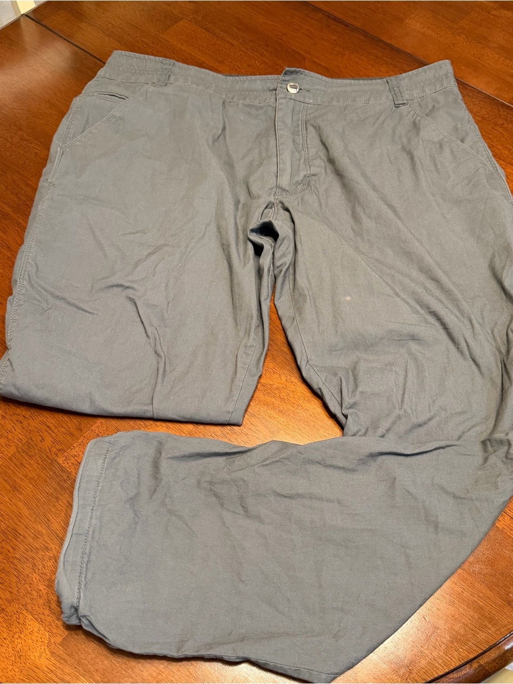 Kuhl Resistor Lite Chino Pants Mens 36x32 Solid Gray Workwear Casual Hiking Logo